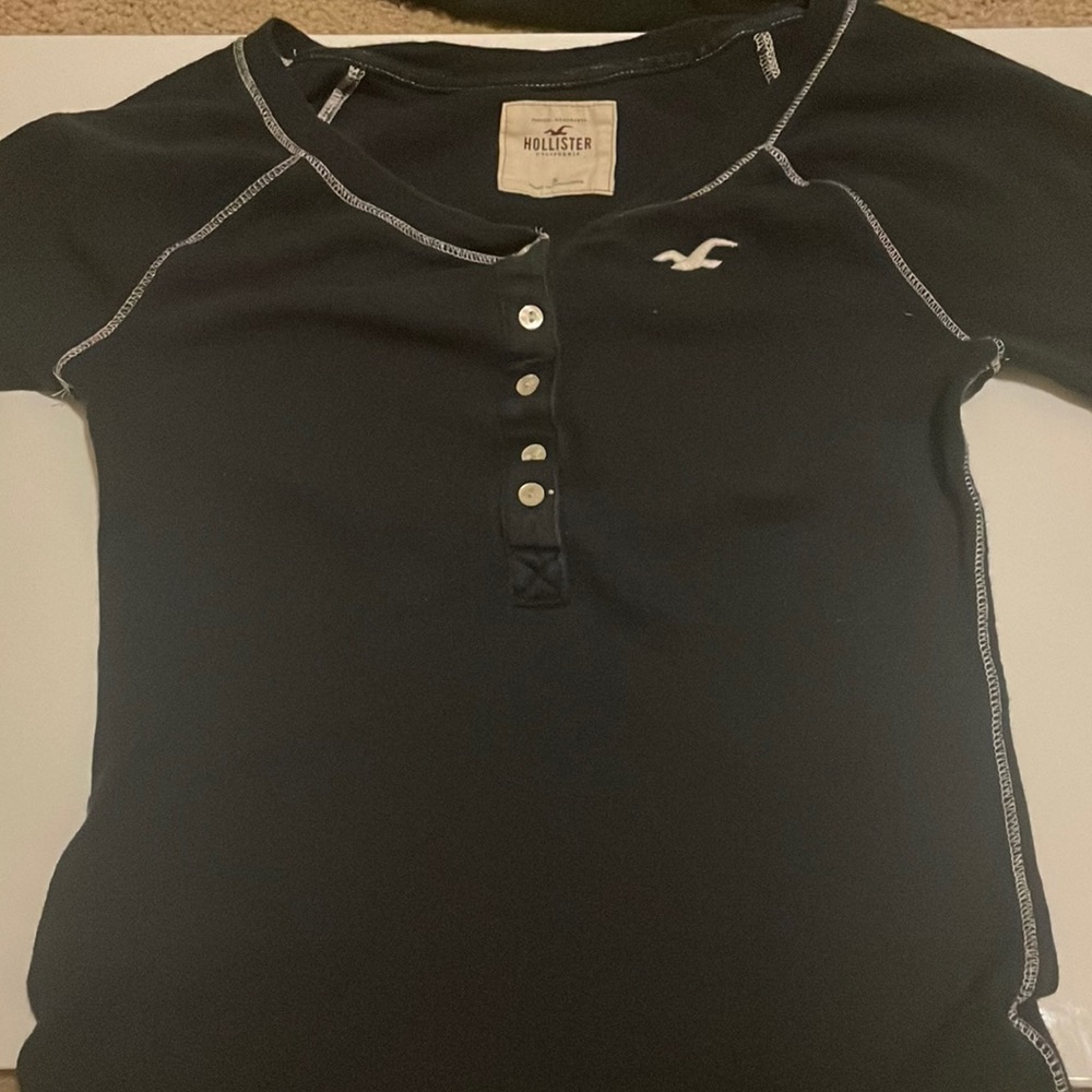 Vintage Y2K Black Hollister Midi Long-sleeve